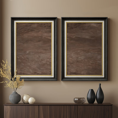 Ensemble de 2 œuvres d'art encadrées de qualité supérieure sur toile de qualité supérieure avec cadre de 26 po x 36 po