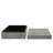 Set of 2 Pinstripe Storage Boxes 10" & 12", White and Gray Polyresin Decorative Keepsake Boxes