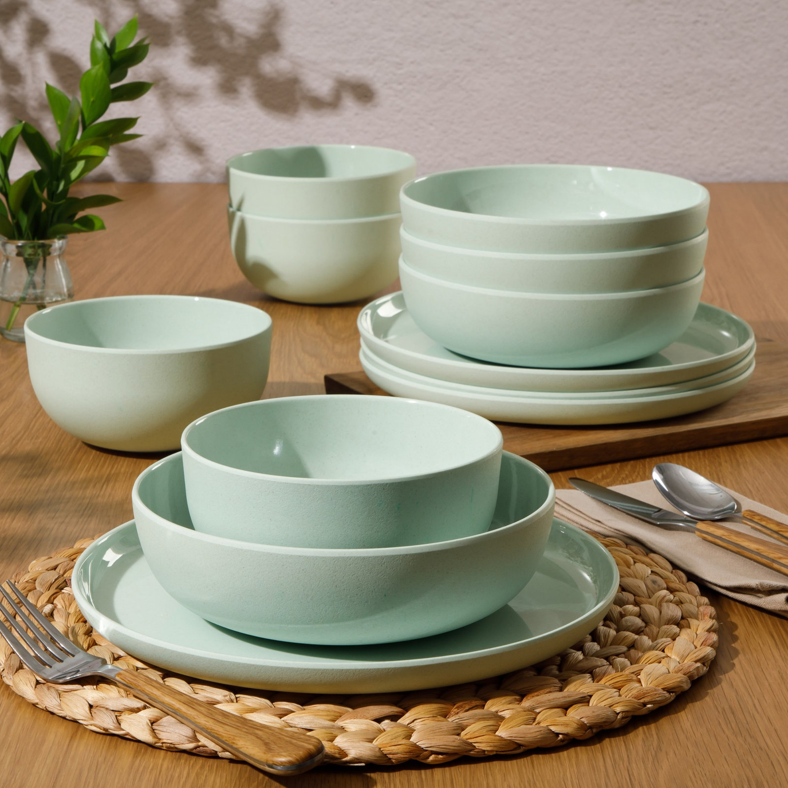 Candy Skies Dinnerware Set, Green