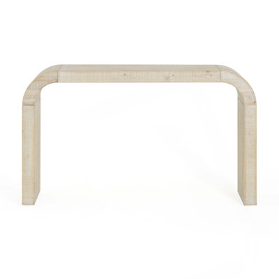 52-Inch Wood Console Table With Curved Edge