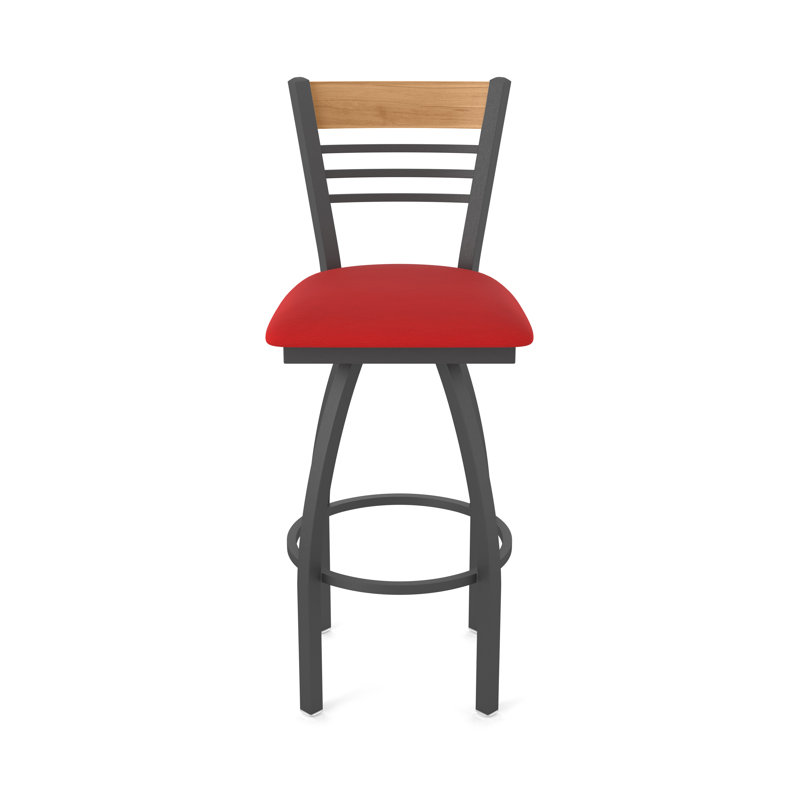 Tabouret tournant 880 Eleanor, Étain, Rouge, Très grand (assise de 36 po de hauteur)
