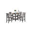 Ensemble de salle à manger 5 pièces à hauteur de comptoir 42 po x 42 po x 36,25 po