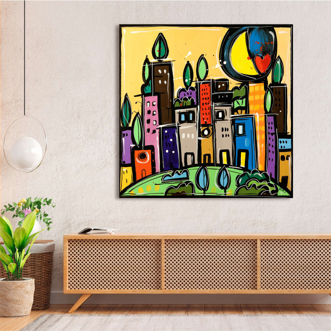 Ein wundervoller Tag in der Stadt von Wallas - Wrapped Canvas Print