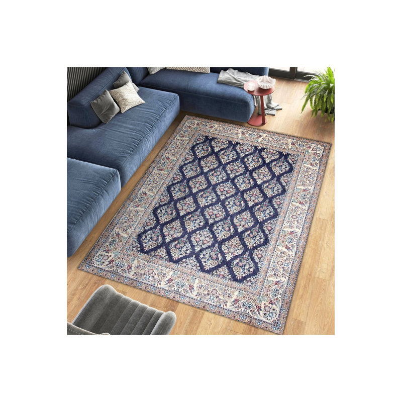 Tapis beige à bordure tissée beige, Tapis de couloir 3 pi 3 po x 9 pi 10 po