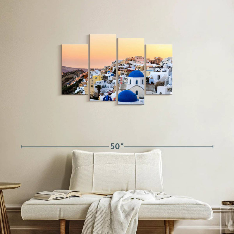 Marchelle, horizon romantique de Santorin, H 22 po x l 36 po