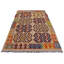 Tapis beige/rouge/bleu en laine 3 pi 5 po x 4 pi 10 po one-of-a-type fait main kilim Alston