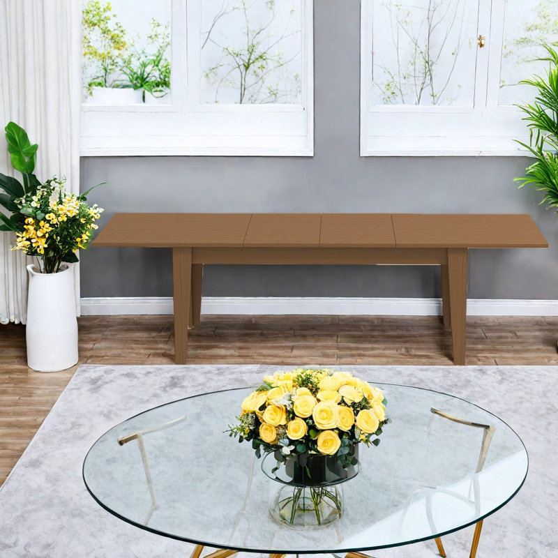 Spacious Oak Extendable Dining Table For Modern Family Dining