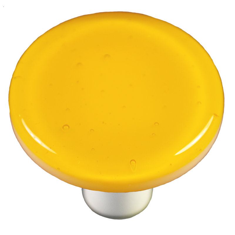 Poignée champignon de 1,5 po de diamètre Solids, Jaune, Aluminium