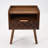 Mid-Century 19.61"W Nightstand Set Of 2 With Open Shelf & Chessboard-Cut Drawer(Easy Assembly), Bedside Table Set Modern Bedroom Furniture With Curved Corner-984244276