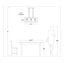 Luminaire suspendu linéaire à 3 lumières pour îlot de cuisine avec accents en fer forgé Kewstoke