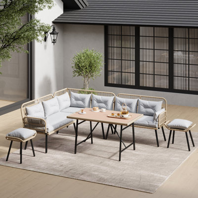 Ivet Outdoor 10PCS Wicker Model Design Sectional with Cushions