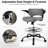 Jhael Ergonomic Mesh Drafting Chair with Flip-Up Arms - Swivel Rolling Home Office Chair for Architects-207336974