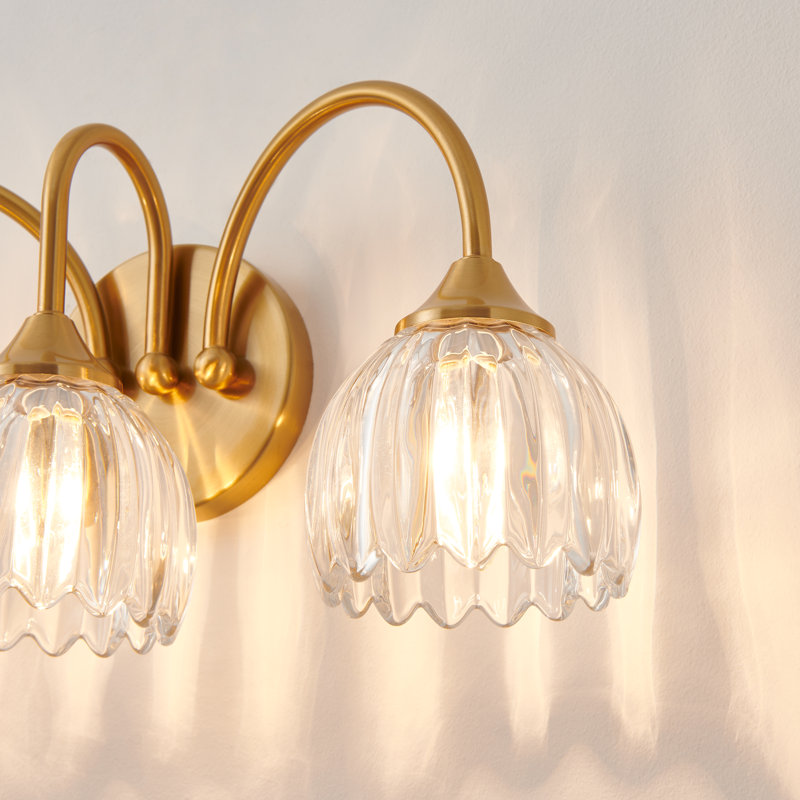 3-Light Modern Brushed Gold Vanity Light