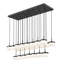 Lustre linéaire noir mat 23 lumières-123223121