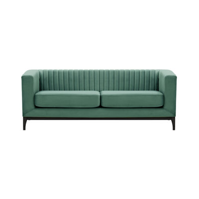 Buker Velvet Square Arms Sofa