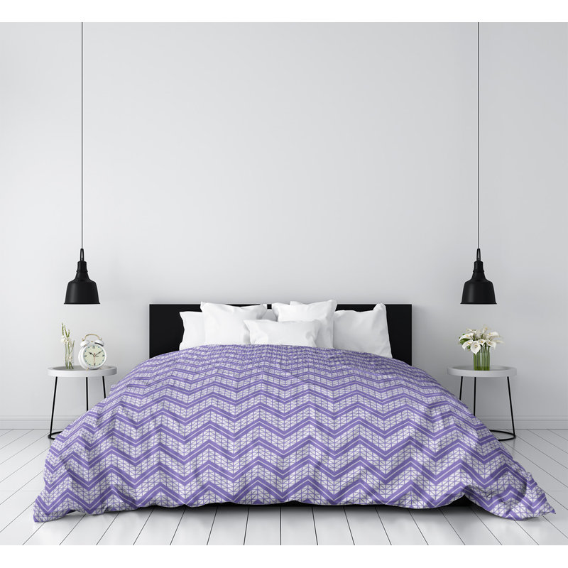 Housse de couette simple Rhonda Cheval, Housse de couette pour très grand lit, Mauve, Polyester brossé