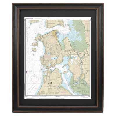 Anacortes To Skagit Bay | Nautical Chart | Framed Print