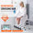 Adjustable Height Non-Slip Shower Chair With Crossbar Support, Ideal For Elderly And Disabled, 500 Lbs Capacity