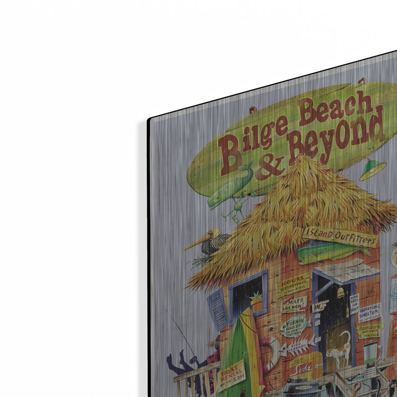 «Bilge Beach Beyond» par James Mazzotta, art mural en métal, H 16 po x l 12 po