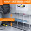 Table en acier inoxydable 24 X 60 pouces avec roues verrouillables et tablette réglable pour atelier, laboratoire, cuisine, hôtel, restaurant