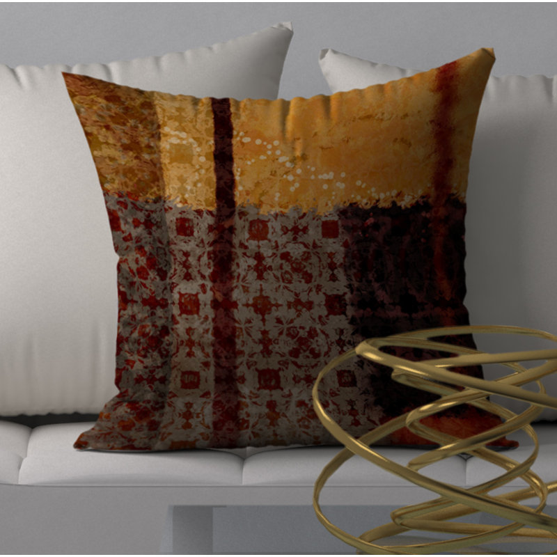 Geometric Reversible Throw Pillow, 18" x 18"