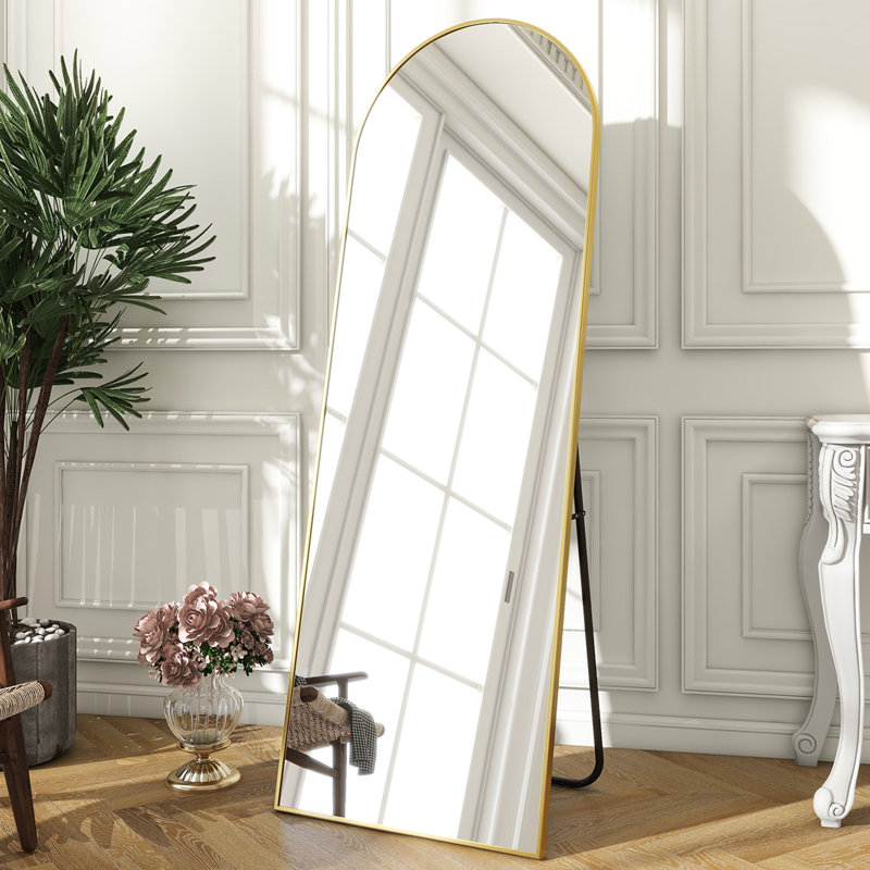 Miroirs muraux surdimensionnés arqués, 58 po x 18 po, Doré