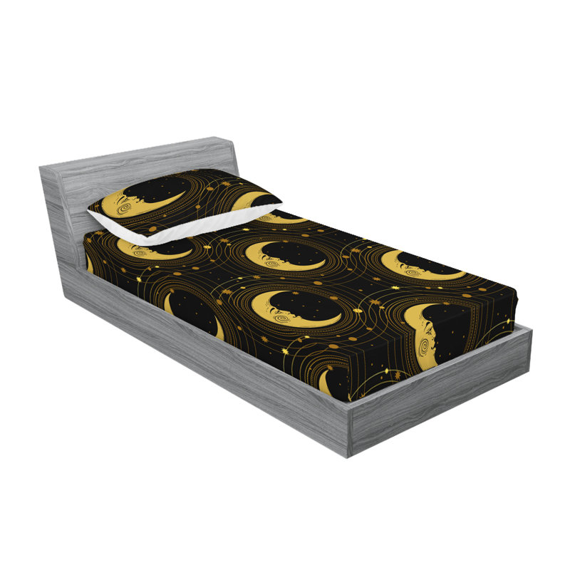 Drap-housse et taie décorative Ambesonne, Ensemble de draps pour lit simple TG avec 1 taie d