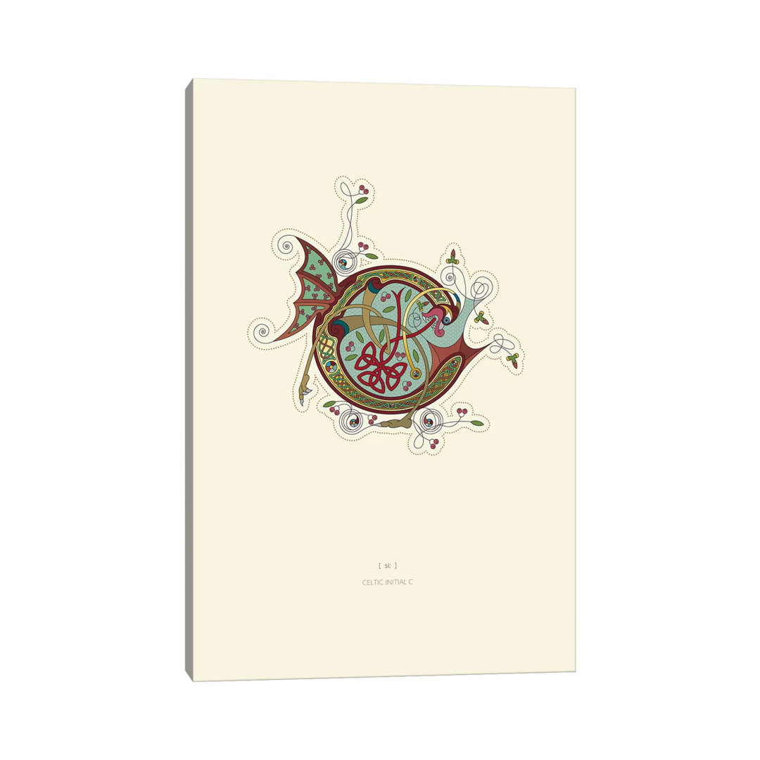 C Celtic Initial by Thoth Adan - Wrapped Canvas Graphic Art