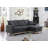 Colton 84.25" Dark Gray Woven Reversible Sleeper Sectional Sofa with Storage Chaise