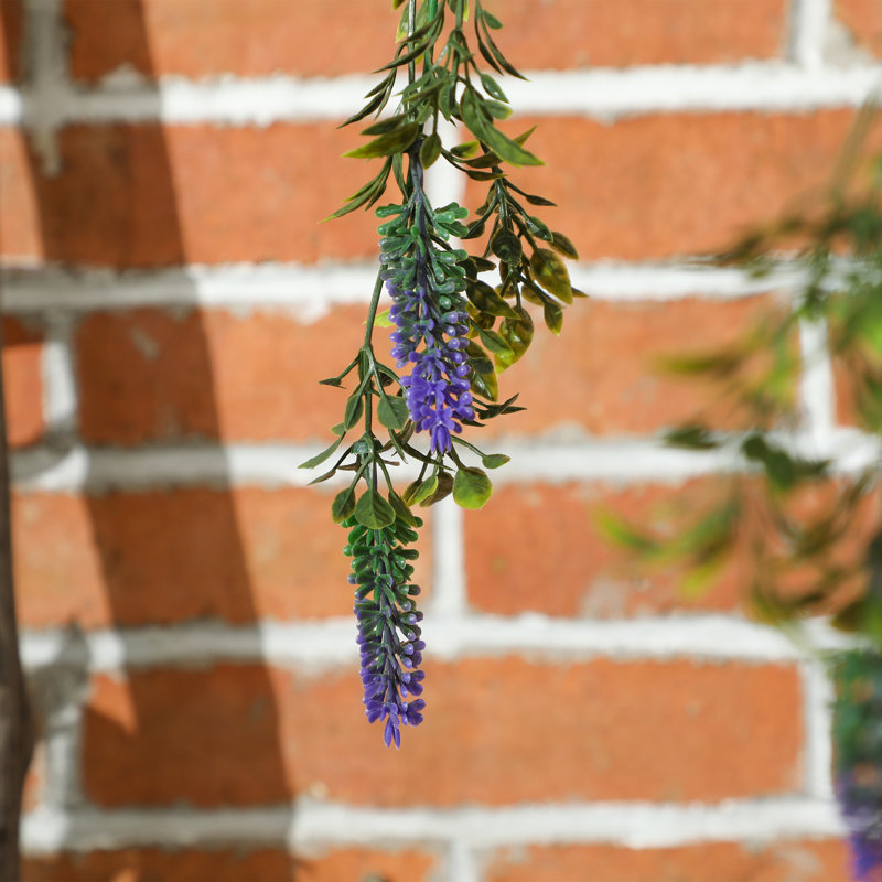Ando 26cm Faux Lavender Flower Plant in Basket