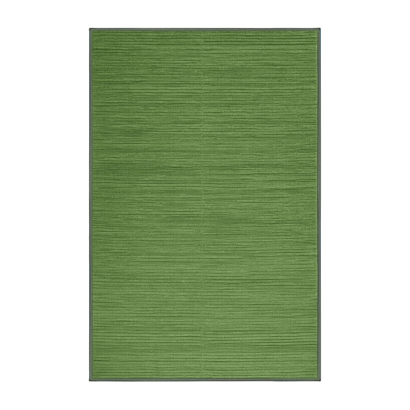 Tapis vert uni lavable à la machine