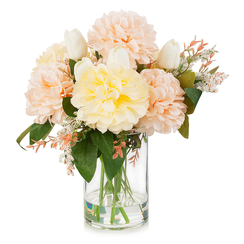 Arrangements floraux mixtes dans un vase, Crème beige