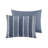 3 Pieces Full/Queen Striped Cotton Comforter Set,Blue-130785246