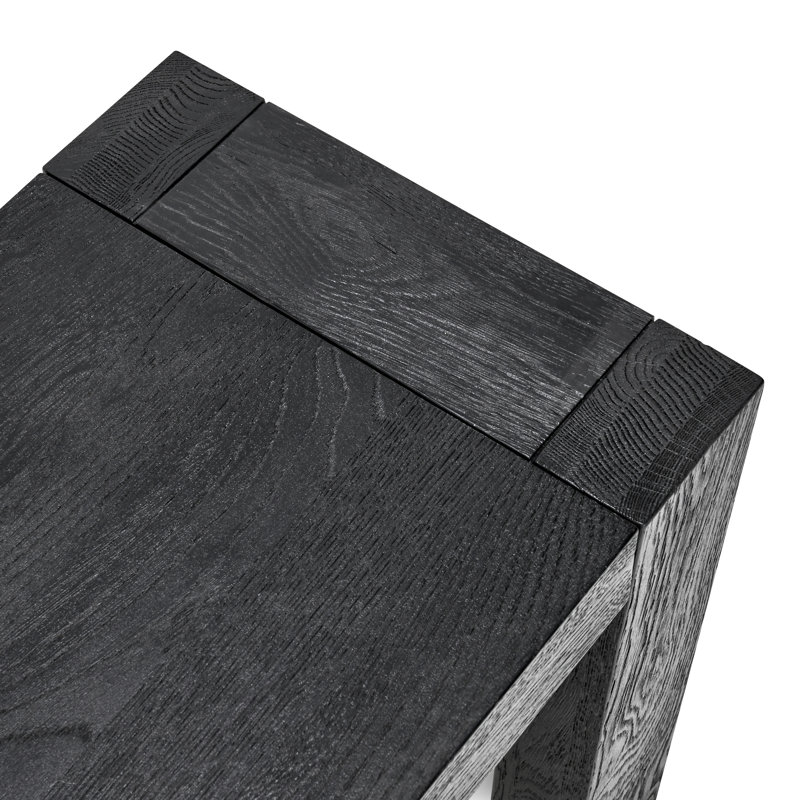 Banc en bois Block, Noir