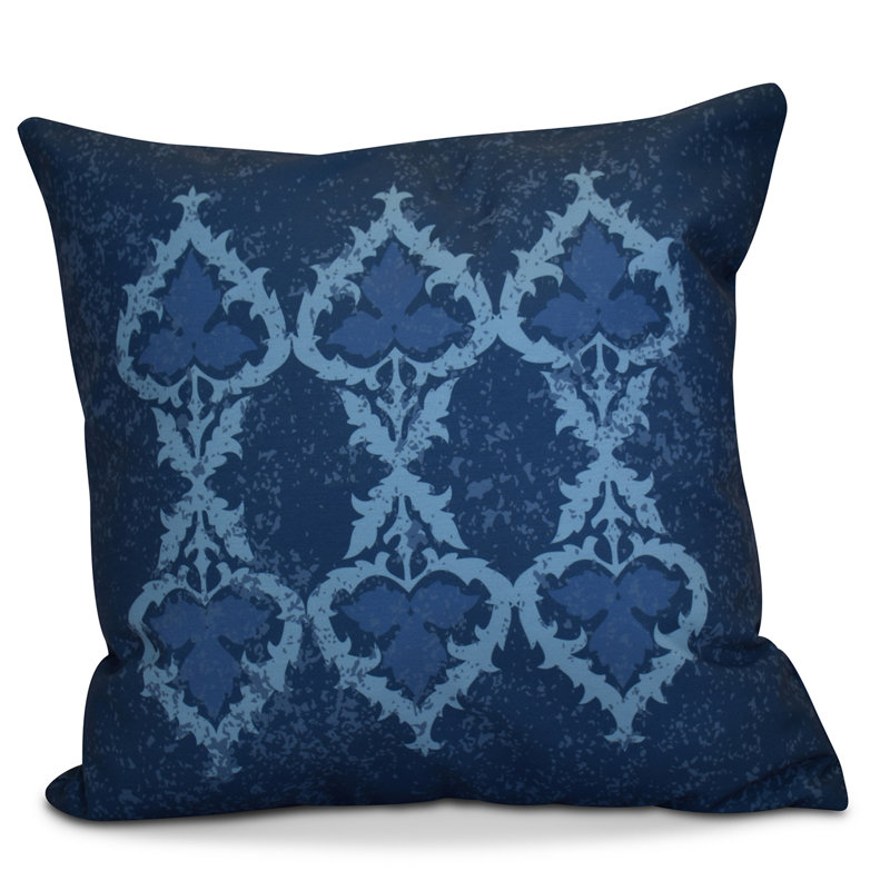 HH Revival Geometric Reversible Throw Pillow, 18"x18", Navy Blue