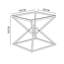 Ause Glass Top Frame End Table