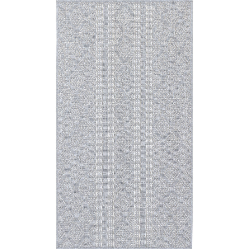 Kayley Indoor & Outdoor Boho Rug Grey/Ivory, Rectangle 80 x 150cm