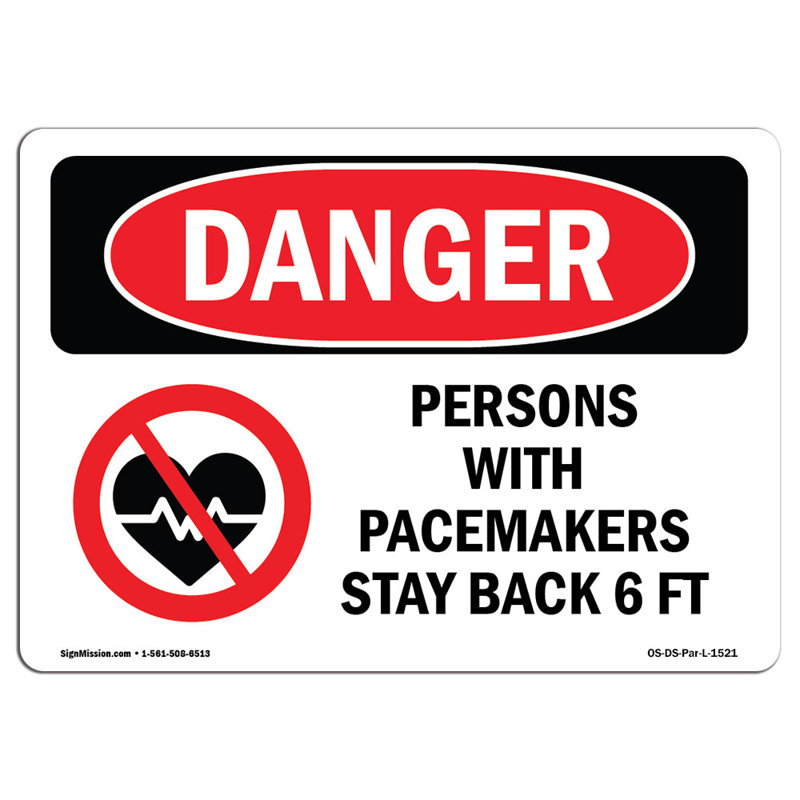 Panneau de danger OSHA, H 12 po x l 18 po x P 0,1 po