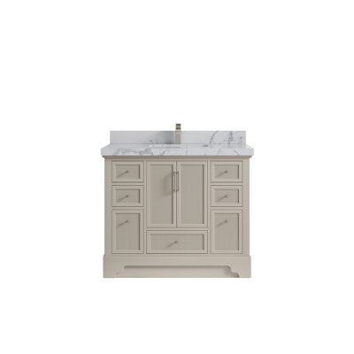 Alys 42'' Single Bathroom Vanity with Quartz Top