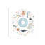 Lettre illustrée O bleue - impression-52820488-52820489-52820490