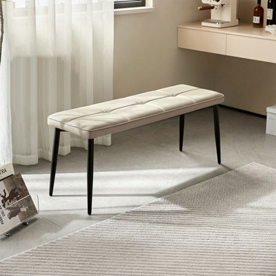 Banc rembourré beige