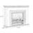 Beige Solid Wood Electric Fireplace-284382764