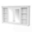 Armoire de salle de bain à miroir avec tablette réglable et tablettes ouvertes, armoire de rangement murale pour salle de bain-568881787