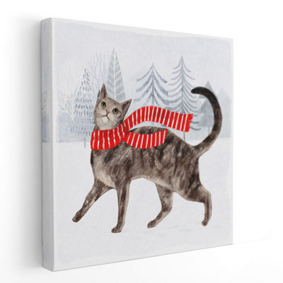 «Christmas Cats & Dogs I», reproduction d'art sur toile