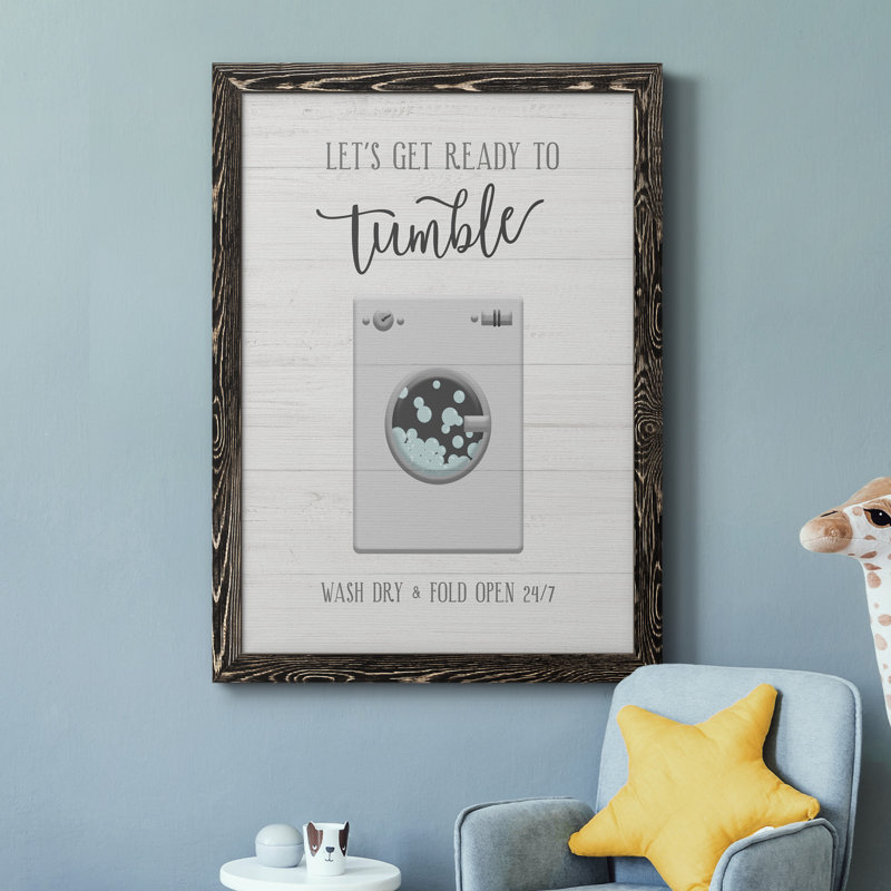 Tumble - cadre photo, impression sur toile, H 44 po x l 31 po x P 1 po, Toile avec cadre noir