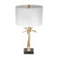 Lampe feuille avec base en marbre