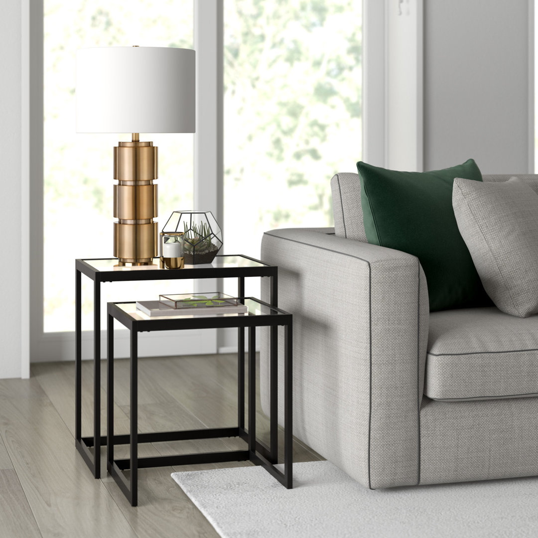 Glass Top Frame Nesting Tables