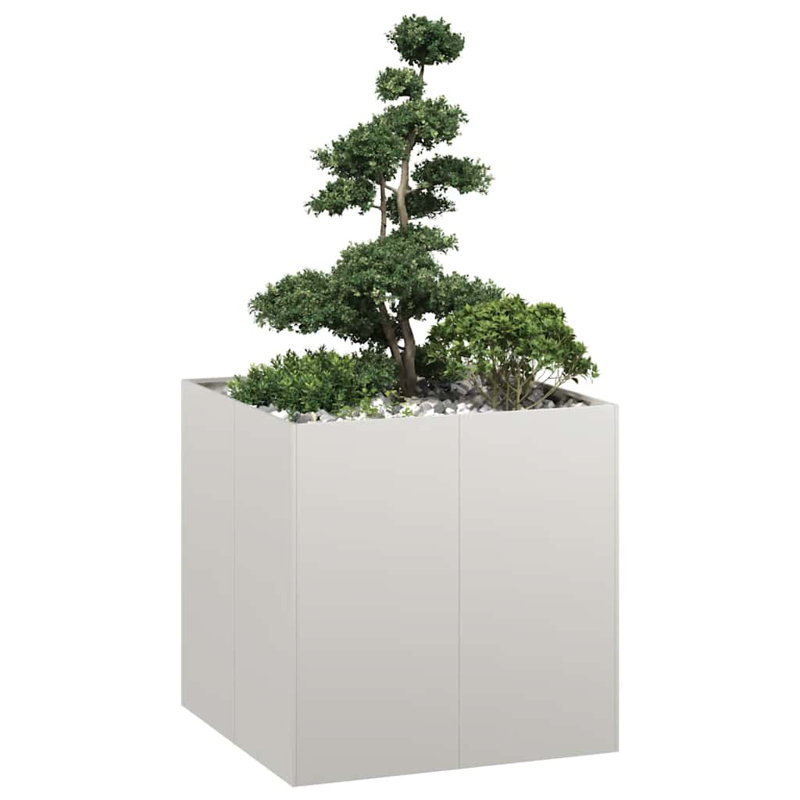 Pot Planter, 80cm H x 80cm W x 80cm D, Brown