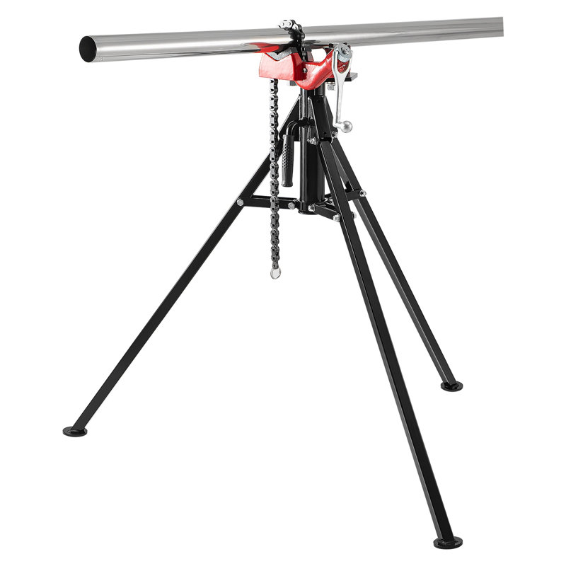 Support à trépied à chaîne robuste pour trépied avec cintreuse intégrée - Base en acier pliante portative pour tuyaux de 1/8 po à 5 po