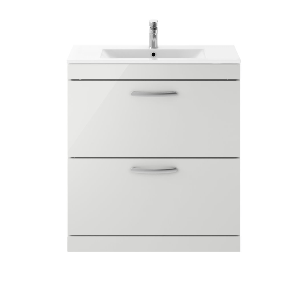 Athena 805mm Single Bathroom Vanity with Integrated Ceramic Basin